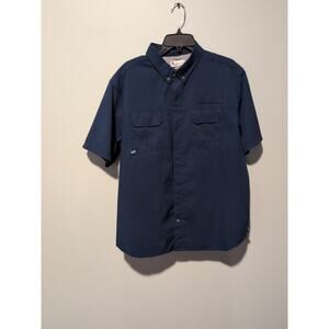 UB Tech Men's Button Down Shirt, Large Navy Tactical Wear, Outdoor Fishing‎ Gear